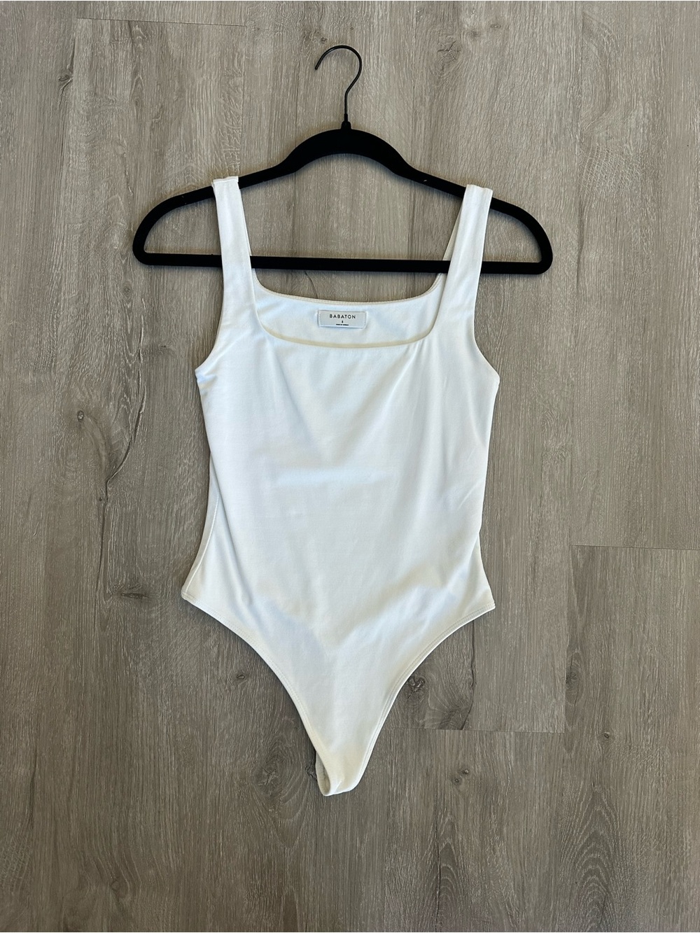 Aritzia White Square Neck Bodysuit
